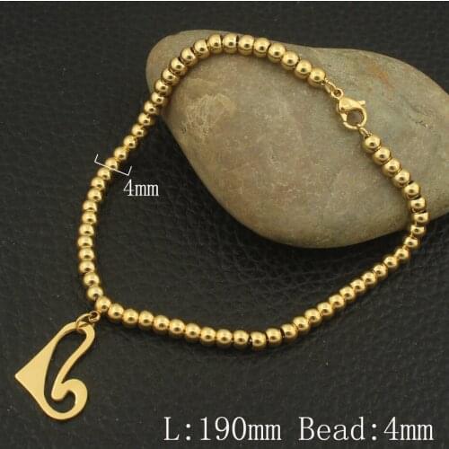 New Stainless Steel Jewelry Bracelet gold color and silver color Fashion Supernova 4mm Bead bracelet for women BBJDCABB