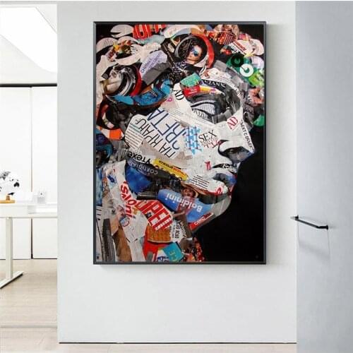 David sculpture Colorful Canvas Painting Abstract Graffiti Art Posters and Prints Wall Art Picture for Living Room Decor Cuadros