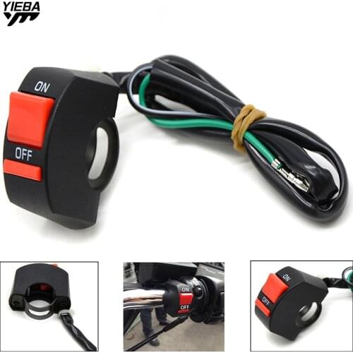 For yamaha YZF R1 R6 XJR1300 FJR 1300 FJ-09/MT-09 TRACER Universal Motorcycle 7/8" Handlebar With ON/OFF Light Switch Button