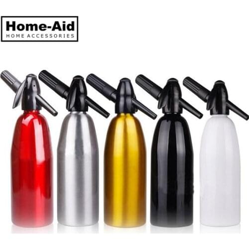 1.0L Home Made Aluminum Soda Siphon Soda Water Machine Siphon CO2 Dispenser WATER Bubble Generator Cool Drink Aluminum Bar DIY