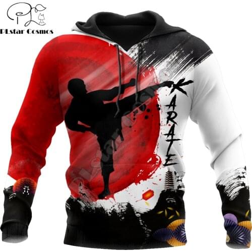 Karate Martial arts 3D Printed Autumn Men Hoodies Unisex Harajuku Casual Pullover Zip Hoodie Streetwear sudadera hombre DW0513