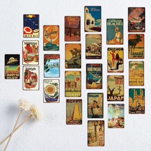Cuba Retro Tin Sign Shabby Chic Metal Plates For Wall Home Craft Cafe Music Bar Decoration Metal Poster DU2423A