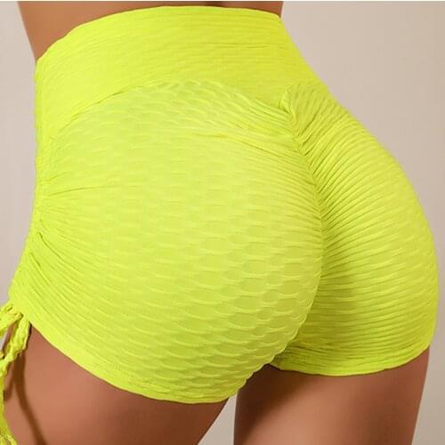 Leggings Sports Tight Jacquard Yoga Shorts Hip-lifting Yoga Pants Womens Fitness Bubble Shorts Yoga Bubble Pants Gym Leggings