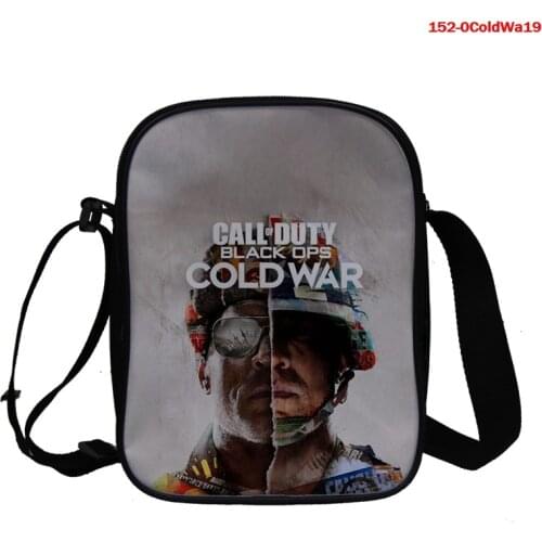 Fashion Call of Duty Black Ops Cold War Messenger Bag 3d Printed Cross Body Cute Bags for Boys Ladies Mini Shoulder Travel Back