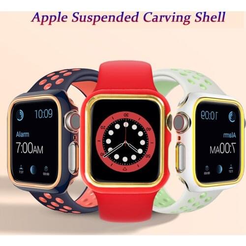 Fashion PC Protector Case for Apple Watch SE Cover Series 6 5 4 3 2 Shell 44mm 40mm 38mm 42mm Hard Frame for iWatch Bumper