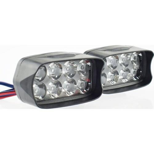 Motorcycle headlights 12V 12w 8led spotlights Motorbike auxiliary work lights Fog spot Lamp headlamp Waterproof moto spotlights