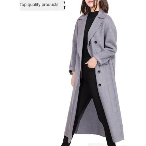 New 2020 Luxury Woman Winter Coats And Jackets Wool Double Breasted Long Coat Female Cashmere Windbreaker manteau femme LX225