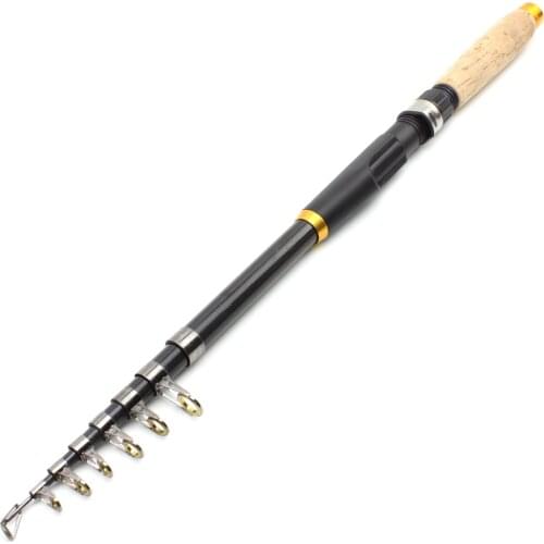 NEW 3.0m3.6m Multifunction Fishing Rod Portable carbon Spinning Fishing Rod Carp pole Travel pocket Trout Rod wooden handle