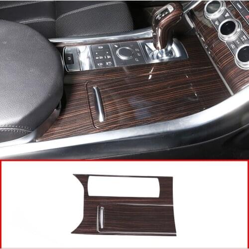 New!! Red Ash Wood Style For Landrover Range Rover Sport RR Sport 2014-2018 ABS Plastic Center Console Cover Trim Car Accessory