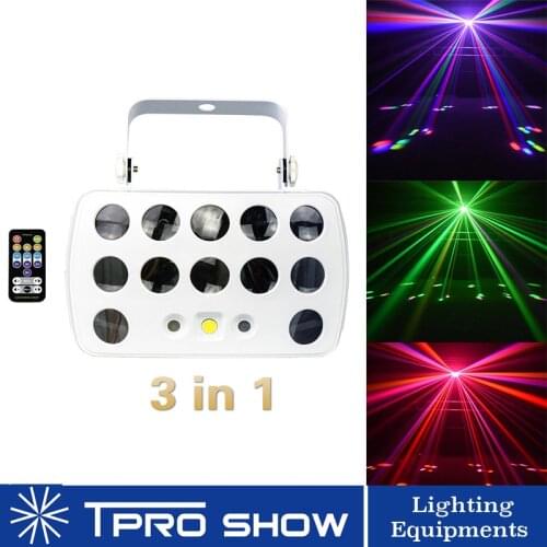 New Sound Party Light Laser Strobe Beam Stage Lighting Effect Remote Dmx Control Butterfly LED Disco Light Projector Star Shower