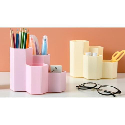 Home Office Storage Box Stationery Organizer Storage Pen Holder Desk Accessories Plastic Containers Pencil Box Organization