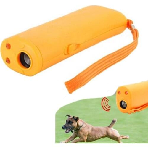 3 in 1 Anti-Barking Pet Dog Training Bark Stop Dog Pet Training Device Handheld Ultrasonic Dog Repeller Ultrasound Control