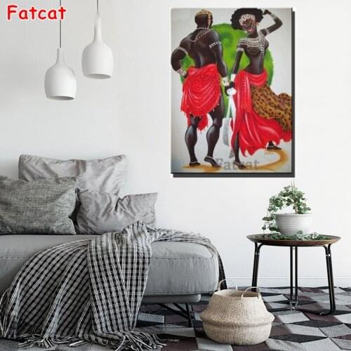 Handicraft Diamond Embroidery African Couple painting Diamond Rhinestone Diy Diamond Painting Cross Stitch kits New 2021 PP1796