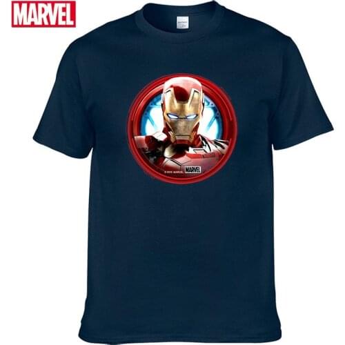 Marvel The Avengers Tony' Stark Iron Man Short sleeve tee Mens T-shirts with short sleeves 2021 Summer graphic t shirts Top #28