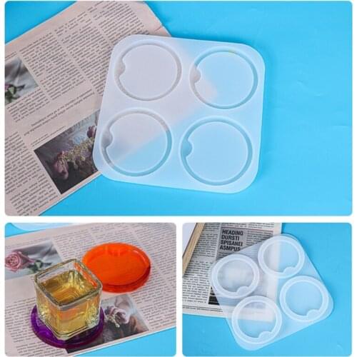 Resin Silicone Molds Round Coaster Epoxy Molds Resin Casting Molds for Making Coasters DIY Resin Artwork