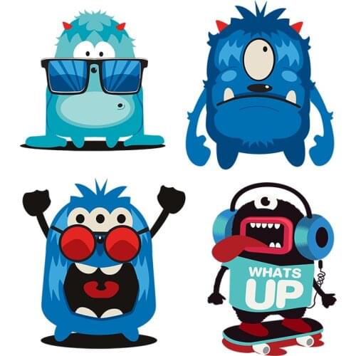 Three Ratels CC51 Cartoon Snow monster funny sticker motor bike motorcycle auto car hood Childrens place decoration decals