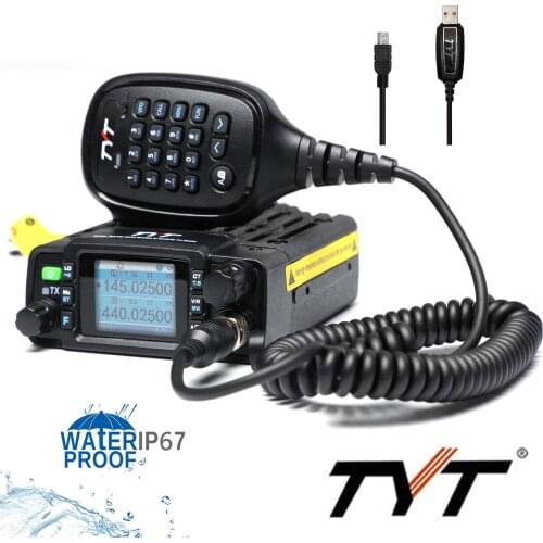 TYT Mini Mobile Radio IP67 Waterproof 25W TH-8600 Dual Band VHF UHF Walkie Talkie Ham Radio Communciator Radio Station