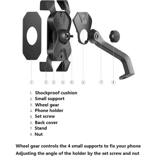 Universal Smartphone Navigation Stand Rotation Phone Holder Cradle Base for NIU Electric Scooter Accessories for 3.5-5.5 inches