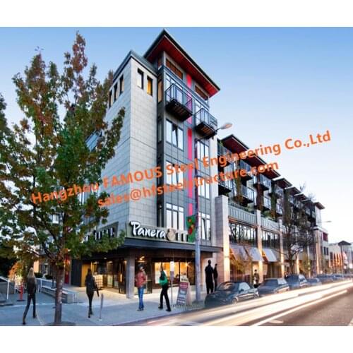 Exterior Glass Curtain Wall Commercial And Residential Integration Building For Office & Apartment Unit