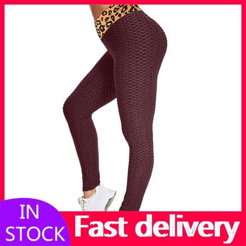 #VO Jacquard High Waist Leggings Hot Sale Women Fitness Leggings Workout Pants Female Leggings Yoga Pants Sport Trousers