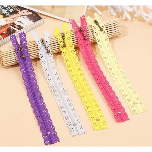 10Pc Nylon Lace Decor Zippers Wholesale Bud Silk Zipper Home Sewing Accessories Purse Bags Manufacture Zipper