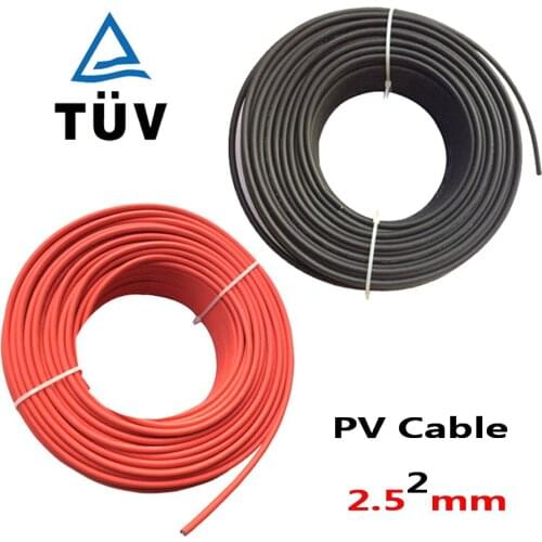 20 meters/roll 2.5mm2 4mm2 6mm2 solar cable with XLPE jacket/ 10AWG PV cable with TUV approval/ 6mm2 solar cable