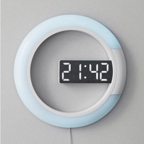 3D LED Digital Wall Clock Luminous Silent Design Table Alarm Clock Living Room Outdoor Reloj De Pared Home Decoration DL60WC