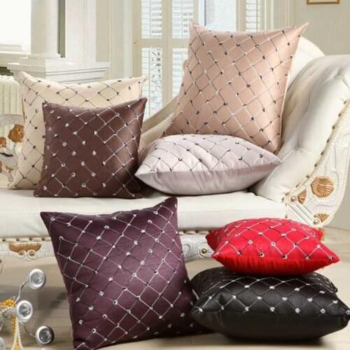 43cm*43cm/55cm*55cm Cute Embroidered Plaids Pillow case For Bed WA247