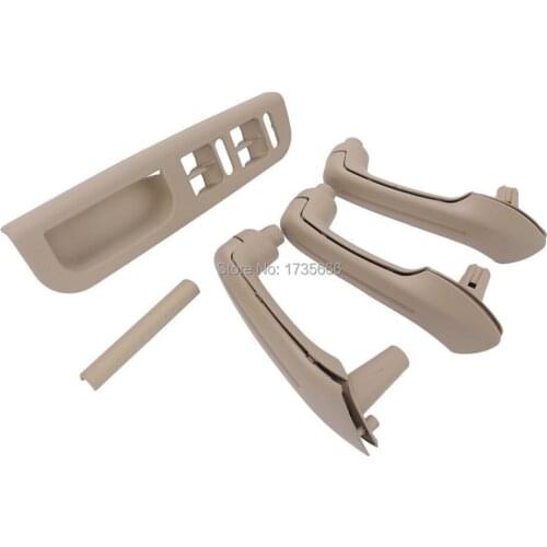5PCS Beige Interior Door Grab Handle Cover Switch Bezel Set For VW Jetta Golf MK4 1999-2004 1J0 867 171 A /1J4 867 179 A