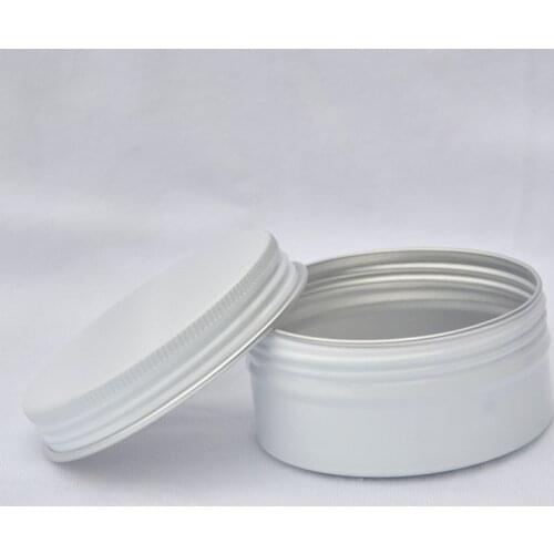 50/100pcs 80g Empty White Aluminum Tins Cans Screw Top Round Candle Spice Tins Cans with Screw Lid Containers