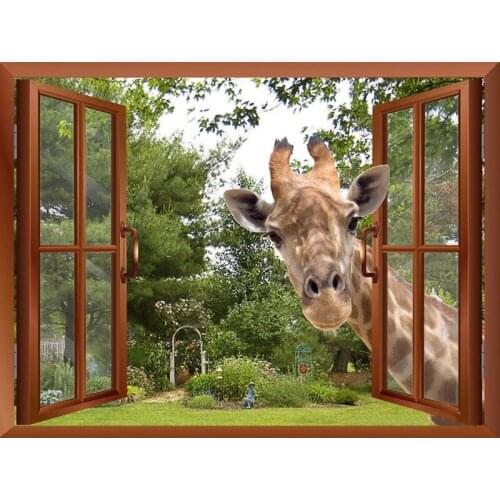 5D Diy Diamond Painting A Curious giraff Natural Scenery Needlework Diamond Embroidery Crystal Rhinestone Kit Diamond Mosaic Kit