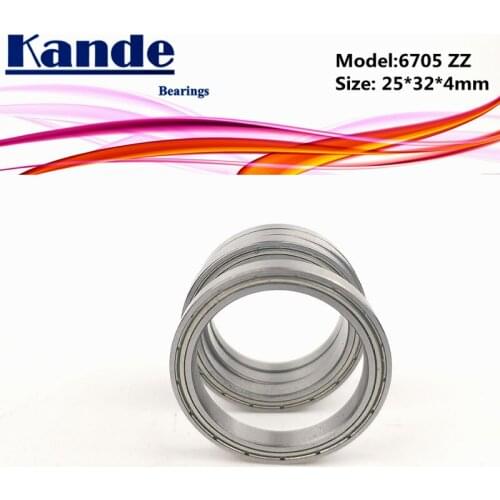 6705 ZZ 4pcs ABEC-1 25x32x4 6705ZZ Thin Section Deep Groove Ball Bearing 6705