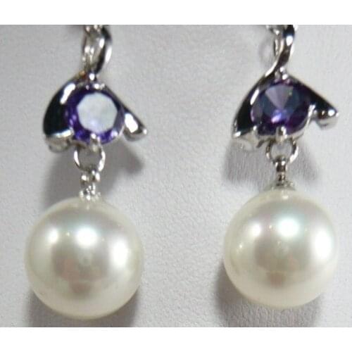 Brinco wedding brincos moda pendientes earring noble 925 & Marcasite inlay green gem pearl Waterdrop Earrings