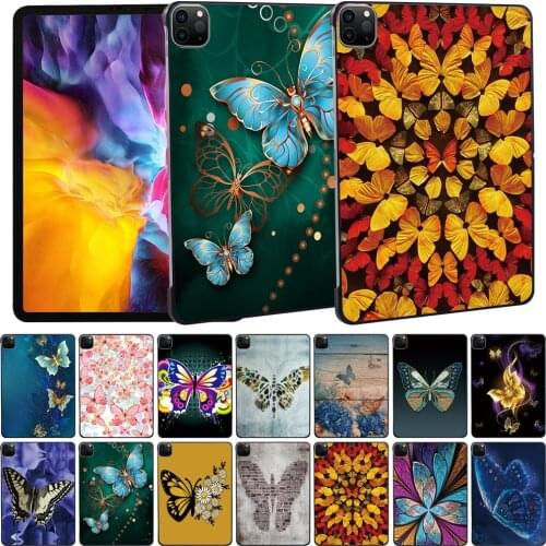 Back Case Fit Apple IPad Pro 11" 2018/2020/iPad Pro 9.7"/iPad Pro 2nd Gen 10.5" Slim Tablet Butterfly Pattern Case + Pen