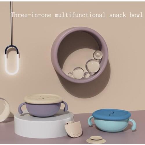 Childrens Dinnerware Bowl Safety PP Soup Bowl With Straw Food Supplement Bowl Silicone Suction Cup Bowl Tableware Baby Dishes