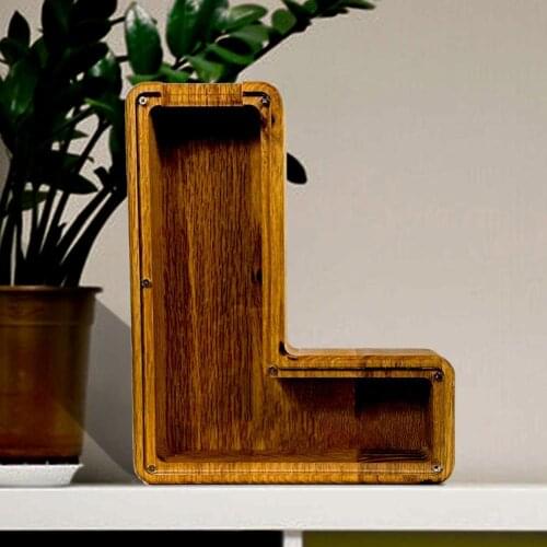Kids Toys Money Bank Piggy Bank Money Boxes Storage Letter Shaped Large Enough Burly Wood Meaningful Souvenir For Bedroom