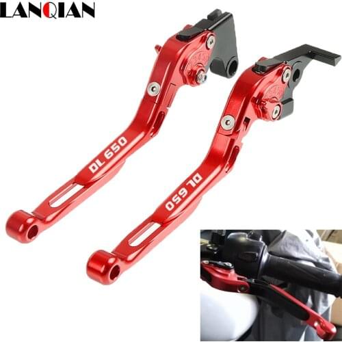For Suzuki DL650 2004 2005 2006 2007 2008 2009 2010 With LOGO Motorcycle Accessories CNC Adjustable Brake Clutch Levers