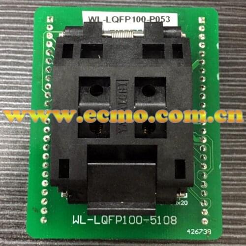 Ecmo.com.cn: Genuine only - WELLON / WEILEI LQFP100 Socket Adapter WL-LQFP100-5108 / WL-LQFP100-P053