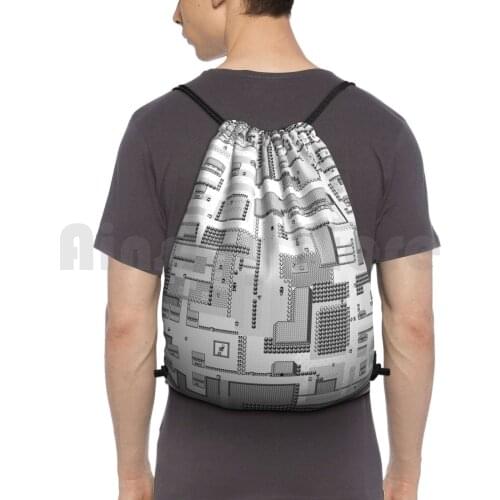 Gamers Have Hearts-Classic Safari Backpack Drawstring Bags Gym Bag Waterproof Gamer Game Games Rpg Map Landscape