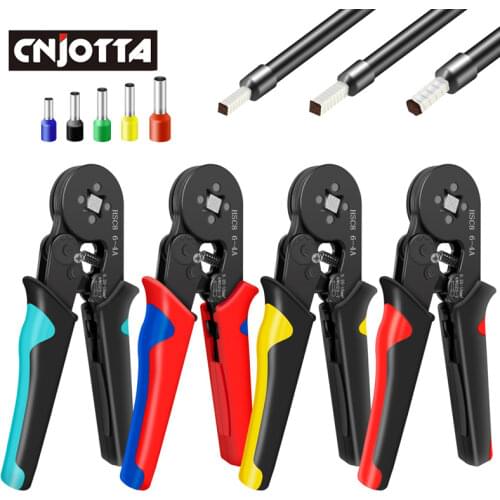 Terminal Crimping Tools Mini Electrical Plier HSC8 6-4A 0.25-10mm2 AWG23-7 6-4A With Boxed Terminals