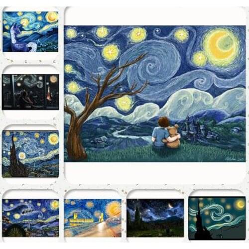 Famous starry night copy Diy square full Diamond Painting 3D cross stitch diamond mosaic embroidery home decor craft gift