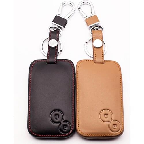 2 Button Accessories Car Keys Leather Wallet Case for Renault Car Key Case Key Case Remote Control Car Key Case protect shell