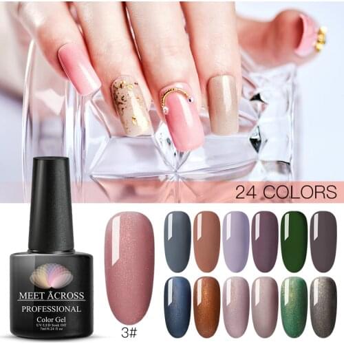 MEET ACROSS Glitter Gel Polish For Nails