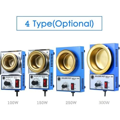 SWDT-41C 100W/150W/250W/300W Mini Lead Free Soldering Pot Titanium Coating Stainless Steel Solder Pot Compact Temperature