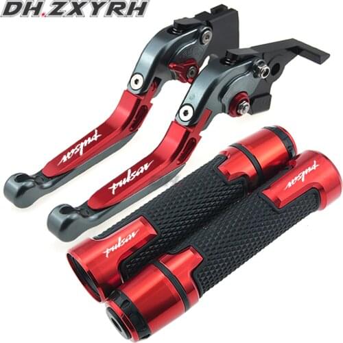 Motorcycle Folding Extendable CNC Moto Adjustable Clutch Brake Levers Handbar End Grips fit For Bajaj Pulsar 200 NS/200 RS/200 A