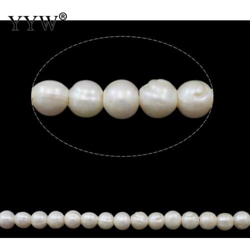 Natural White 10-11mm Pearl Beads 14.3inch Potato Freshwater Pearl Beads for Make Jewelry DIY Bracelet Necklace Accessories