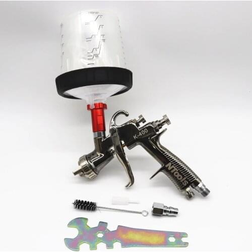 LVLP Spray Gun R500 K-400 Car Finish Painting Tool 1.4mm/1.7mm Nozzle 600cc Cup Air Spray Gun With Mixing Cup Pps No-Clean Tank