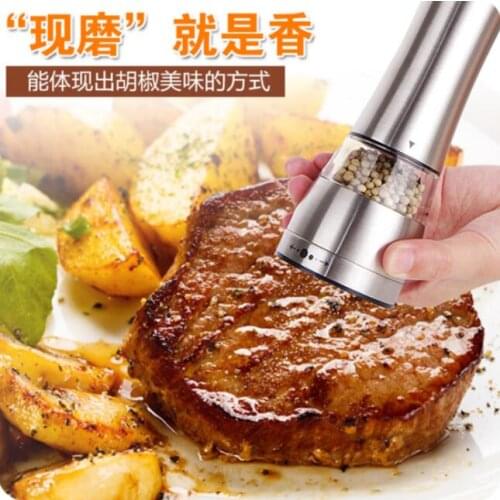 Stainless Steel Manual Dismembyator Ceramic Core Spice Grinder Bottles Black Pepper Grater
