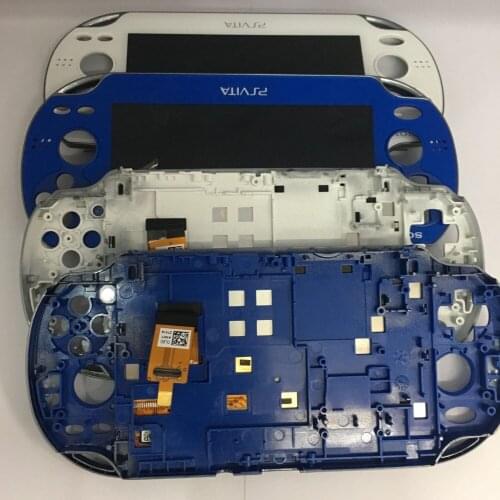 BLUE and White with frame original new for ps vita psvita psv 1 1000 100x lcd display with touch screen digital assembled