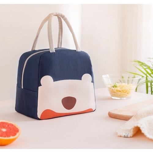 1PCs Fresh Cooler Bags Waterproof Nylon Portable Zipper Thermal Oxford Lunch Bags For Women Convenient Lunch Box Tote Food Bags
